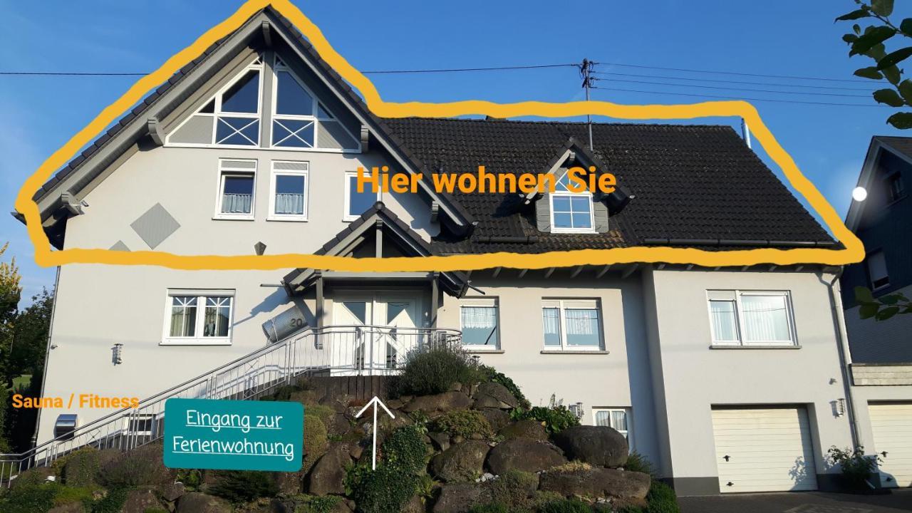 Ferienwohnung Fitness Entspannung Sauna Im Westerwald Derschen Bagian luar foto